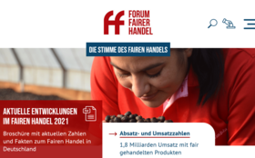 Screenshot Website Forum Fairer Handel